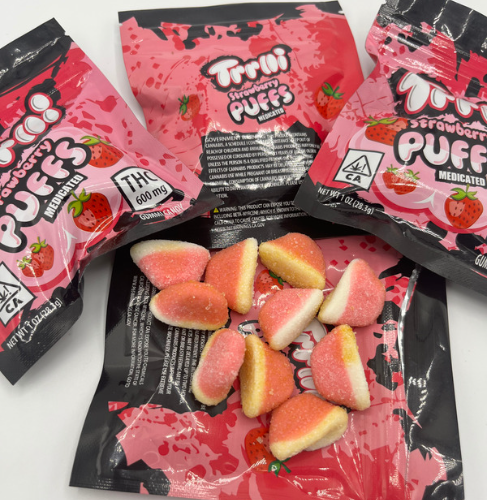 (10) Trilli Strawberry Puffs Gummies 600mg